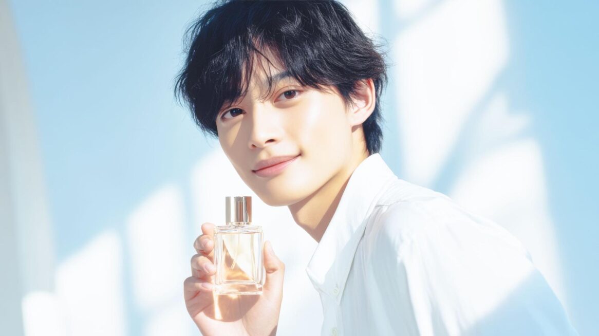 瓶を持った男性
