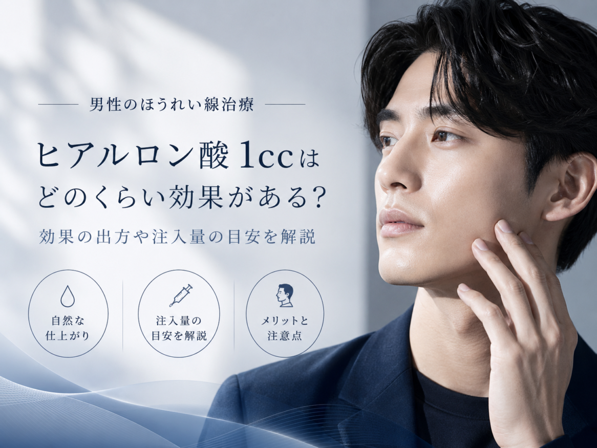 ほうれい線のヒアルロン酸1ccはどのくらい？効果の出方や注入量の目安について解説