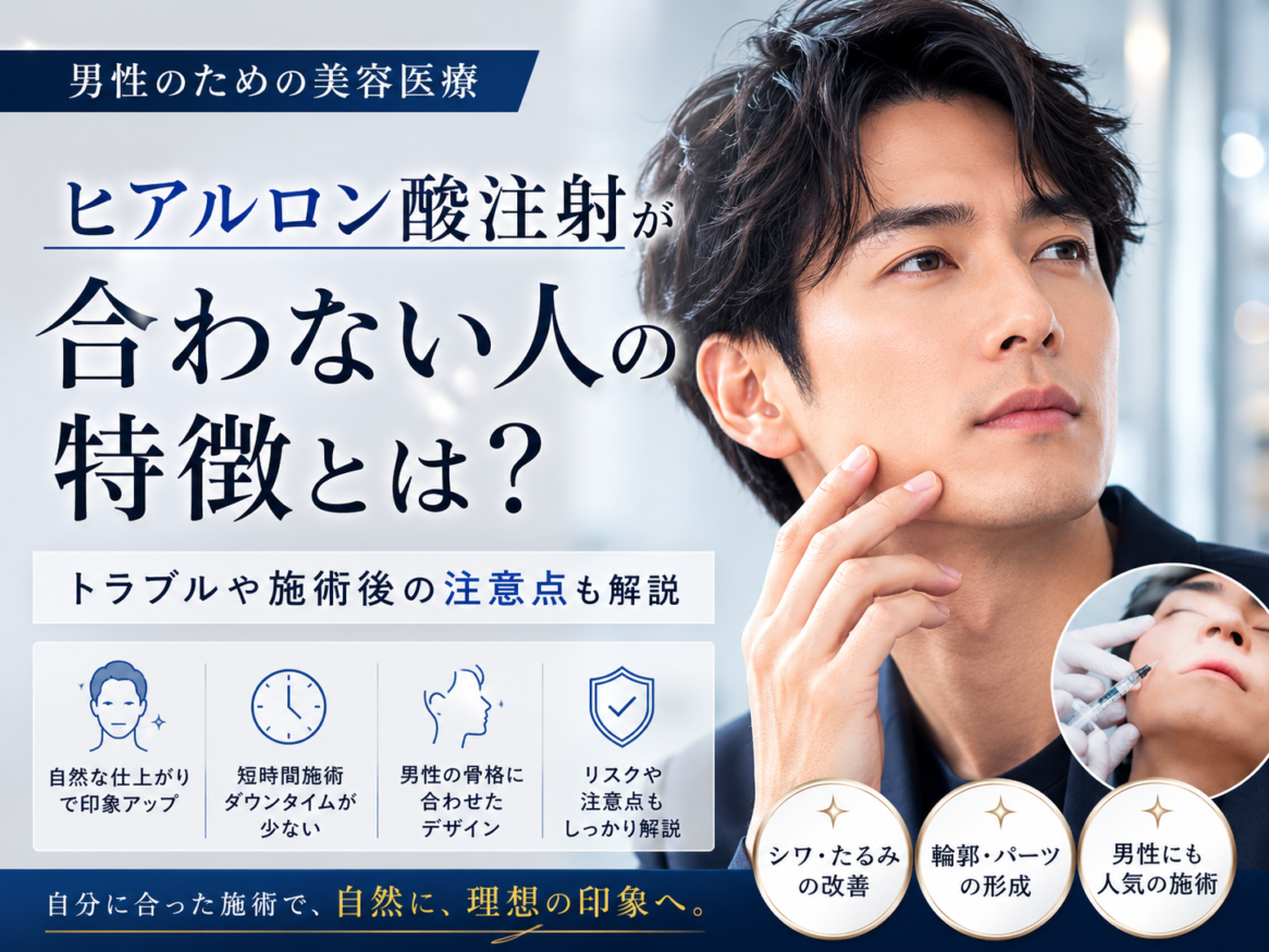 ヒアルロン酸注射が合わない人の特徴は？起こりうるトラブルや施術後の注意点を解説
