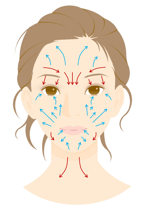 表情筋の動きの向き