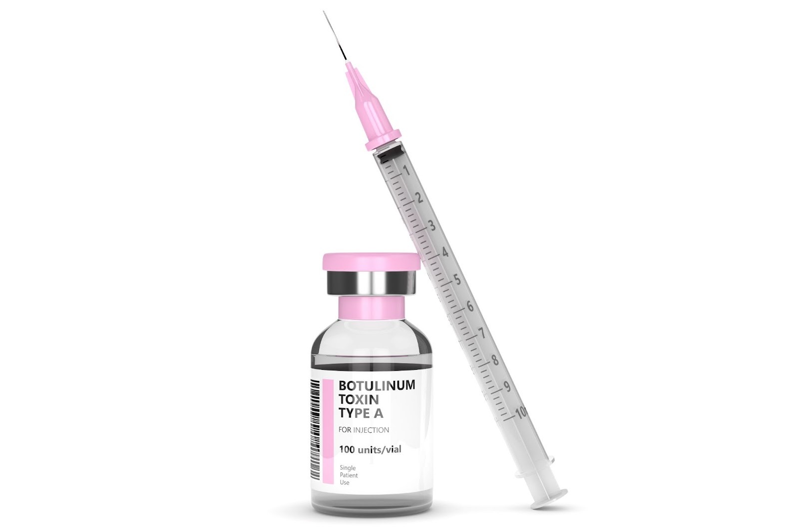 ボトックスのバイアルと注射器