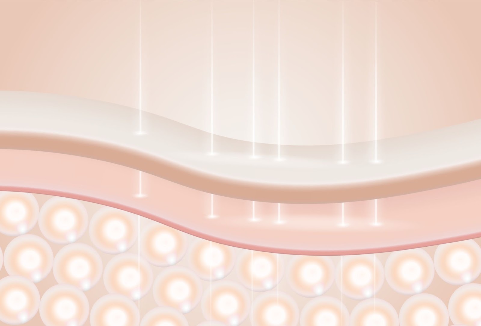 超音波を肌深部に照射している医療ハイフのイメージイラスト