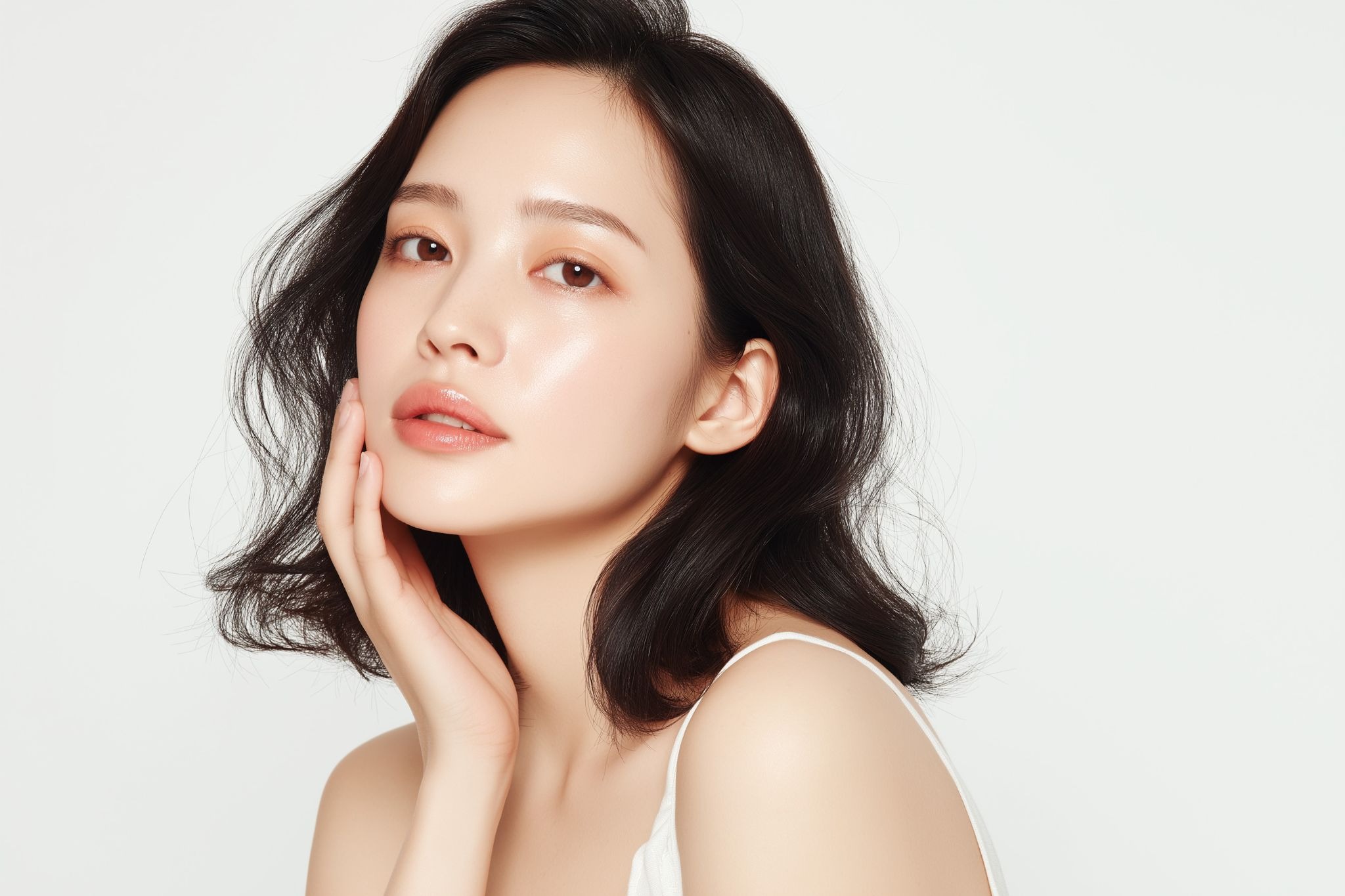 美肌の女性