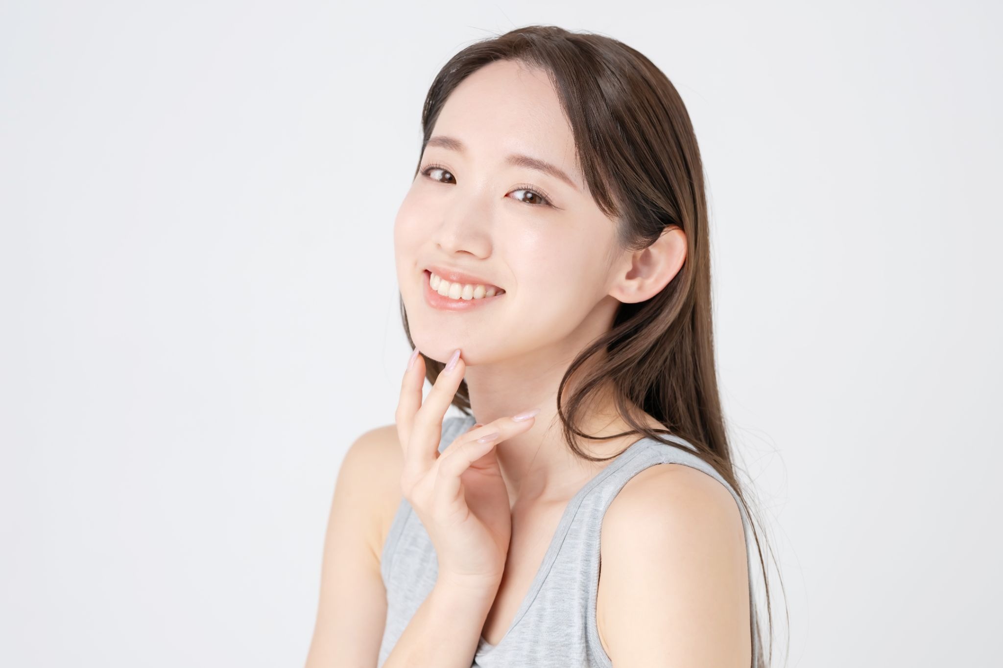 笑顔の女性